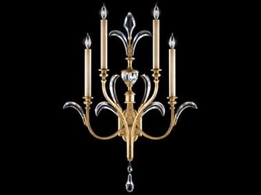 Fine Art Handcrafted Lighting Beveled Arcs 36" Tall Gold Crystal Wall Sconce FA762550ST