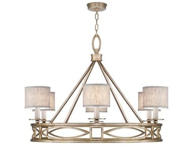 Fine Art Handcrafted Lighting Cienfuegos 39&quot; Wide 6-Light Gold Glass Empire Chandelier FA88764031ST