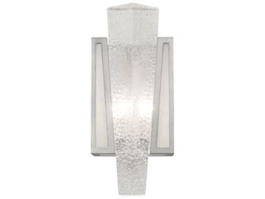 Fine Art Handcrafted Lighting Crownstone 15" Tall 1-Light Silver Leaf Glass Wall Sconce FA89115011ST