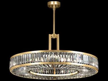 Fine Art Handcrafted Lighting Crystal Enchantment 37" 8-Light Gold Round Pendant FA8120402ST