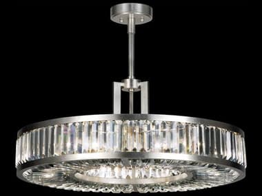 Fine Art Handcrafted Lighting Crystal Enchantment 29" 6-Light Silver Drum Pendant FA815840ST