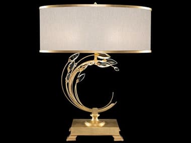 Fine Art Handcrafted Lighting Crystal Laurel Gold Leaf Buffet Lamp FA758610SF33