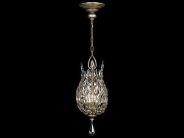 Fine Art Handcrafted Lighting Crystal Laurel 11" 3-Light Silver Bowl Pendant FA804640ST