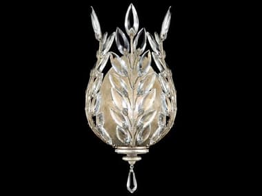Fine Art Handcrafted Lighting Crystal Laurel 17" Tall Silver Wall Sconce FA759550ST
