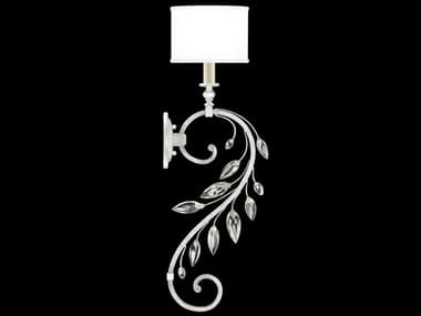 Fine Art Handcrafted Lighting Crystal Laurel 32" Tall 1-Light Silver Leaf Wall Sconce FA774650SF41