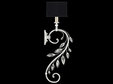 Fine Art Handcrafted Lighting Crystal Laurel 33" Tall 1-Light Silver Leaf Wall Sconce FA774650SF42