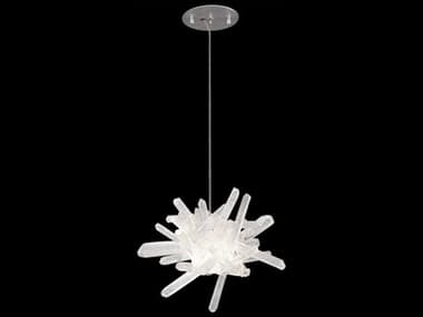Fine Art Handcrafted Lighting Diamantina 12" 1-Light Rough Cut Raw Crystal Clear Pendant FA873840ST
