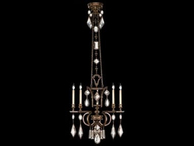 Fine Art Handcrafted Lighting Encased Gems 27" Wide 5-Light Bronze Crystal Candelabra Chandelier FA7083403ST
