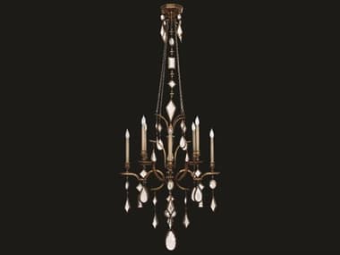 Fine Art Handcrafted Lighting Encased Gems 31" Wide 8-Light Bronze Crystal Candelabra Chandelier FA7086403ST