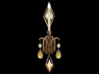 Fine Art Handcrafted Lighting Encased Gems 29" Tall Bronze Crystal Wall Sconce FA7178501ST