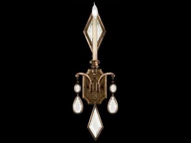 Fine Art Handcrafted Lighting Encased Gems 29" Tall Bronze Crystal Wall Sconce FA7178503ST