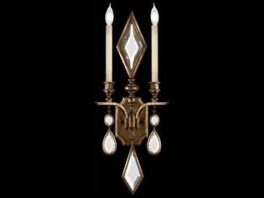 Fine Art Handcrafted Lighting Encased Gems 29" Tall Bronze Crystal Wall Sconce FA7181503ST