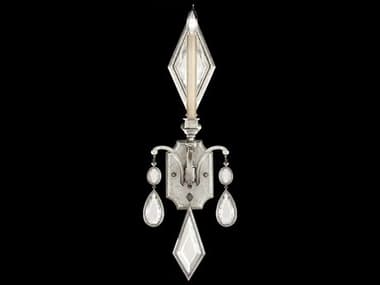 Fine Art Handcrafted Lighting Encased Gems 29" Tall Silver Crystal Wall Sconce FA7287503ST