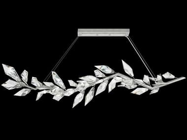 Fine Art Handcrafted Lighting Foret 72" 8-Light Silver Crystal Island Pendant FA9146401ST