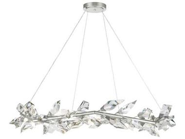 Fine Art Handcrafted Lighting Foret 55" 12-Light Silver Leaf Crystal Pendant FA9095401ST