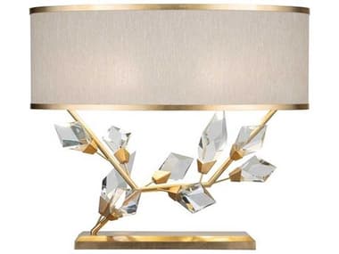 Fine Art Handcrafted Lighting Foret Gold Leaf Crystal LED Table Lamp FA9085102ST