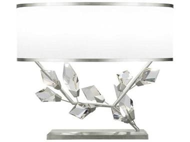 Fine Art Handcrafted Lighting Foret Silver Leaf Crystal LED Table Lamp FA9086101ST