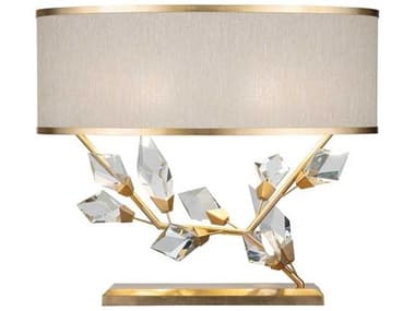 Fine Art Handcrafted Lighting Foret Gold Leaf Crystal LED Table Lamp FA9086102ST