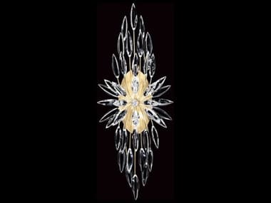 Fine Art Handcrafted Lighting Lily Buds 33" Tall 2-Light Gold Leaf Crystal Wall Sconce FA8835501ST