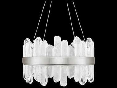 Fine Art Handcrafted Lighting Lior 21" 24-Light Silver Glass LED Pendant FA8820401ST
