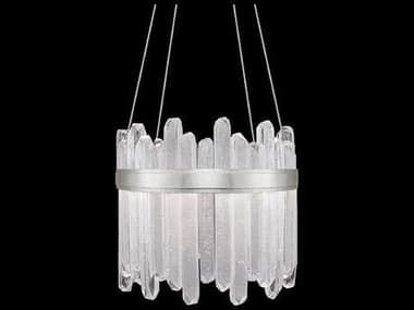 Fine Art Handcrafted Lighting Lior 21" 24-Light Silver Glass LED Pendant FA8822401ST