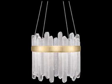 Fine Art Handcrafted Lighting Lior 21" 24-Light Gold Glass LED Pendant FA8822402ST