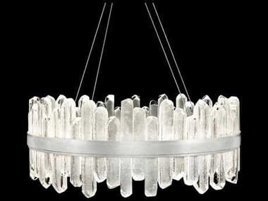 Fine Art Handcrafted Lighting Lior 30" 40-Light Silver Glass LED Pendant FA8823401ST