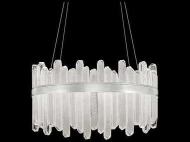 Fine Art Handcrafted Lighting Lior 30" 40-Light Silver Glass LED Pendant FA8825401ST