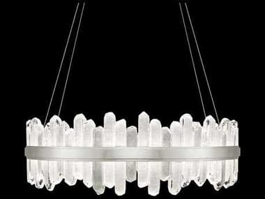 Fine Art Handcrafted Lighting Lior 41" 48-Light Silver Glass LED Pendant FA8826401ST