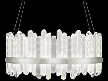 Fine Art Handcrafted Lighting Lior 41" 48-Light Silver Glass LED Pendant FA8828401ST