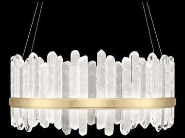 Fine Art Handcrafted Lighting Lior 41" 48-Light Gold Glass LED Pendant FA8828402ST