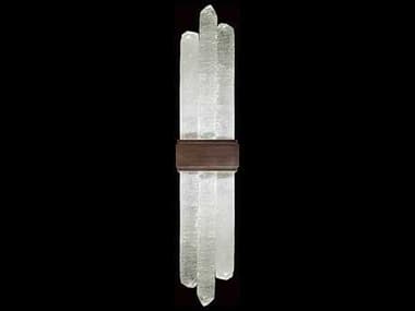 Fine Art Handcrafted Lighting Lior 25" Tall 2-Light Patinated Bronze Glass LED Wall Sconce FA8823503ST