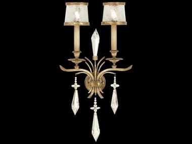 Fine Art Handcrafted Lighting Monte Carlo 31" Tall Gold Crystal Wall Sconce FA567950ST