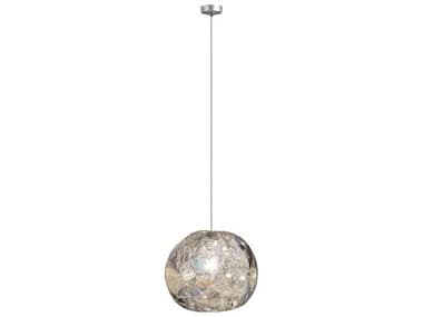 Fine Art Handcrafted Lighting Natural Inspirations 4" 1-Light Silver Glass LED Bell Mini Pendant FA851840106LD