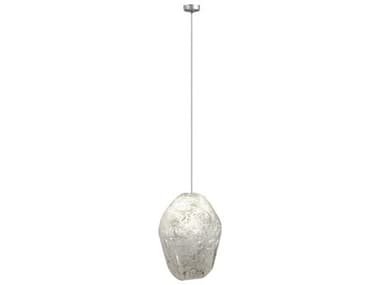 Fine Art Handcrafted Lighting Natural Inspirations 4" 1-Light Silver Glass LED Mini Pendant FA85184013LD