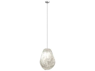 Fine Art Handcrafted Lighting Natural Inspirations 4" 1-Light Silver Glass LED Mini Pendant FA85184015LD