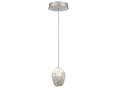 Fine Art Handcrafted Lighting Natural Inspirations 5" 1-Light Silver Glass LED Mini Pendant FA85224013LD
