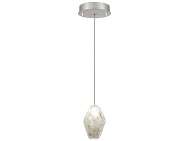 Fine Art Handcrafted Lighting Natural Inspirations 5" 1-Light Silver Glass LED Mini Pendant FA85224014LD