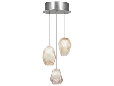 Fine Art Handcrafted Lighting Natural Inspirations 9" 3-Light Silver Glass LED Mini Pendant FA85234014LD