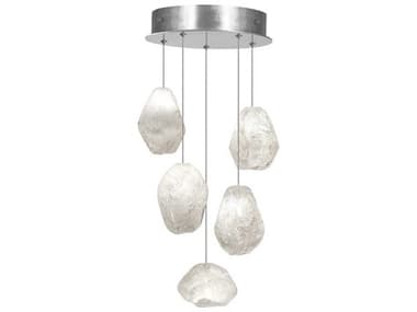 Fine Art Handcrafted Lighting Natural Inspirations 12" 5-Light Silver Glass LED Mini Pendant FA85244013LD