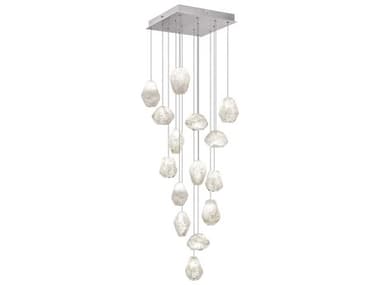 Fine Art Handcrafted Lighting Natural Inspirations 19" 15-Light Silver Glass LED Pendant FA85304013LD