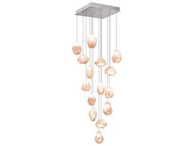 Fine Art Handcrafted Lighting Natural Inspirations 19" 15-Light Silver Glass LED Pendant FA85304014LD