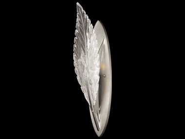 Fine Art Handcrafted Lighting Plume 21" Tall 1-Light Silver Crystal Glass Wall Sconce FA89455011ST