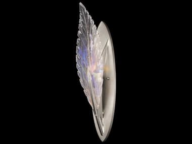 Fine Art Handcrafted Lighting Plume 21" Tall 1-Light Silver Crystal Glass Wall Sconce FA8945501ST