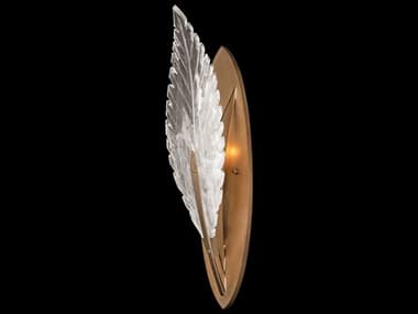 Fine Art Handcrafted Lighting Plume 21" Tall 1-Light Gold Crystal Glass Wall Sconce FA89455021ST