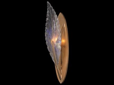Fine Art Handcrafted Lighting Plume 21" Tall 1-Light Gold Crystal Glass Wall Sconce FA8945502ST