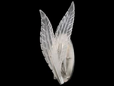 Fine Art Handcrafted Lighting Plume 16" Tall 1-Light Silver Crystal Glass Wall Sconce FA89475011ST