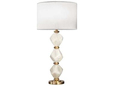 Fine Art Handcrafted Lighting Natural Inspirations Clear Quartz Glass Brass LED Buffet Lamp FA90001086ST