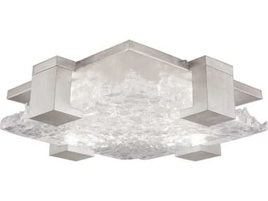 Fine Art Handcrafted Lighting Terra 16" 4-Light Silver Glass LED Flush Mount FA89544021ST