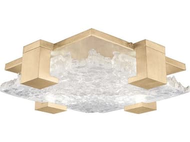 Fine Art Handcrafted Lighting Terra 16&quot; 4-Light Gold Glass LED Flush Mount FA89544031ST